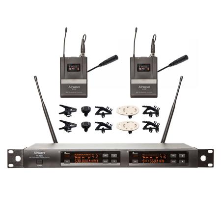 Airwave Technologies AT-4220-TITANIUM-LAV-PAK Turnkey 2-Channel Wireless System