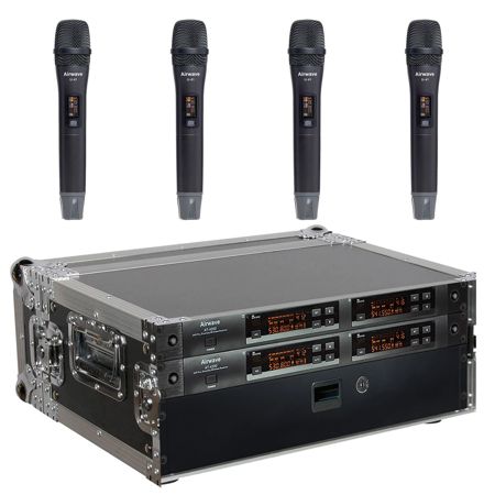 Airwave Technologies AT-HH4CH Turnkey 4-Ch Wireless System with 4x Handheld Mics