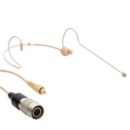 Airwave Technologies HSD-SLIMCLIP Omni-Directional Dual-Ear Headset Microphone, AT Audio Technica cW Generation 3 Compatible, Tan