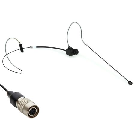 Airwave Technologies HSD-SLIMCLIP Dual-Ear Headset Microphone, HW to XLR, Black