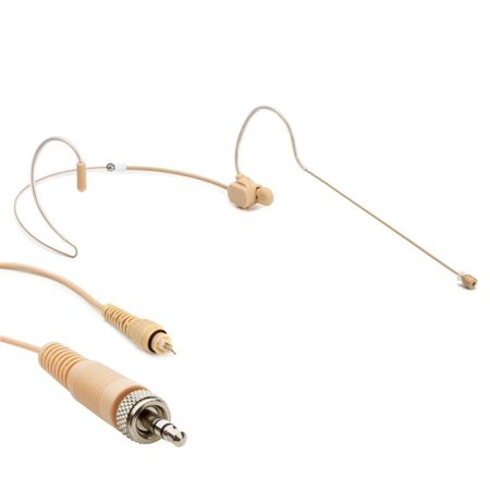 Airwave Technologies HSD-SLIMCLIP Dual-Ear Headset Microphone, S8 Compatible,Tan