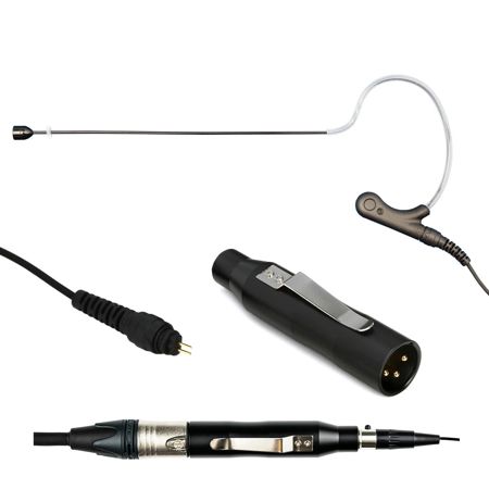 Airwave Technologies HSDSE-SLIMLINE+SE Headset Microphone, HW to XLR, Black