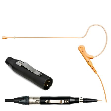 Airwave Technologies HSD-TITANIUM Headset Microphone, HW Adapter to XLR, Tan