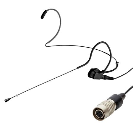 Airwave Technologies HSD-TITANIUM SLIM CLIP Dual Ear Headset Microphone,AT,Black