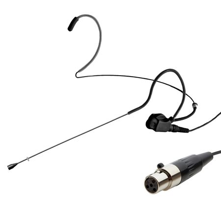 Airwave Technologies HSD-TITANIUM SLIM CLIP Dual Ear Headset Microphone,T4,Black