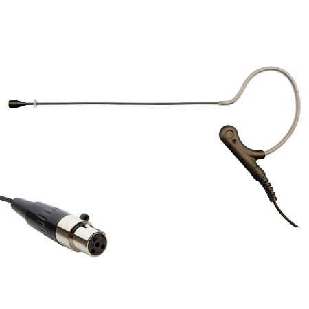 Airwave Technologies HSD-TITANIUM Omni-Directional Single Ear Headset Microphone, T4 Shure Compatible, Black