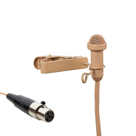 Airwave Technologies LAV-SLIMLINE+ Miniature Lavalier Mic, T4 Compatible, Tan