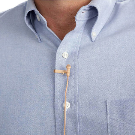Airwave Technologies LAV-SLIMLINE+ Miniature Lavalier Mic, T4 Compatible, Tan