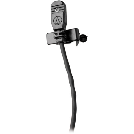 Audio-Technica MT830cH Omnidirectional Lavalier Condenser Mic, 4-Pin cH, Black