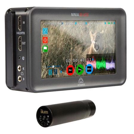 Atomos Ninja Blade 5" On-Camera HDMI Monitor & Recorder W/IKan IK-VM300PS Mic