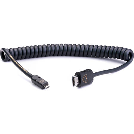 Atomos HDMI Full to HDMI Micro Coiled Cable, 40cm/16" Coiled (80cm/32" Extended)