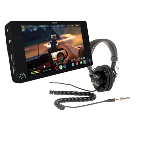 Atomos Shogun 7" 4K HDMI Monitor & Recorder W/Sony MDR-7506 Pro Headphone
