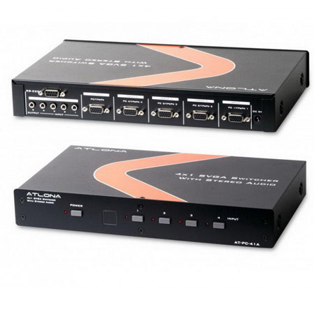 Atlona Technologies 4x1 VGA Switcher with Analog Audio