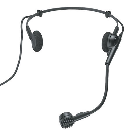 Audio-Technica PRO8HEX Hypercardioid Dynamic Headworn Microphone with XLR Connector, 200-18000 Hz Frequency Response