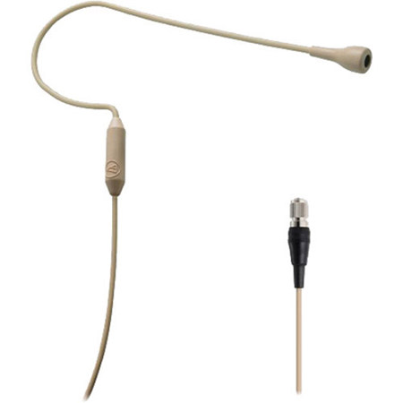Audio-Technica Omnidirectional Condenser Headworn Microphone with 4-Pin Locking cH-Style Connector for Bodypack Transmitter, Beige