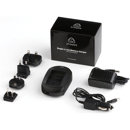 Atomos ATOMCGR002 Single Battery Charger, 1000 mAh Charger and Cable