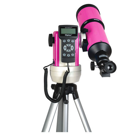 iOptron SmartStar-R80 80mm Refractor Telescope with GPS, Pink