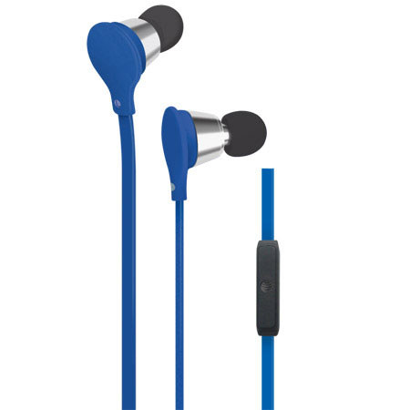AT&T Jive Stereo Earbuds with inline Microphone, Blue