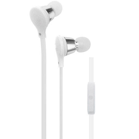 AT&T Jive Stereo Earbuds with inline Microphone, White