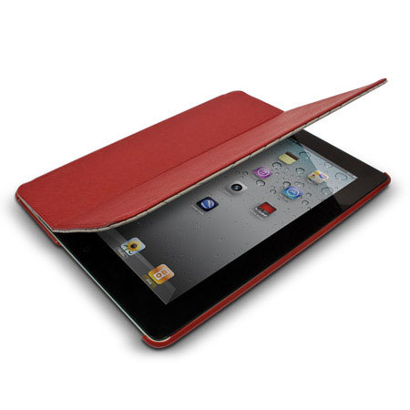 AT&T Booklet Folio Leather Case for iPad 3, Red