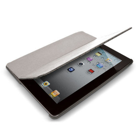 AT&T Booklet Folio Leather Case for iPad 3, Silver