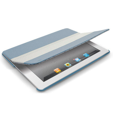 AT&T Leather Folio Golf Case for New iPad and iPad 2, Blue