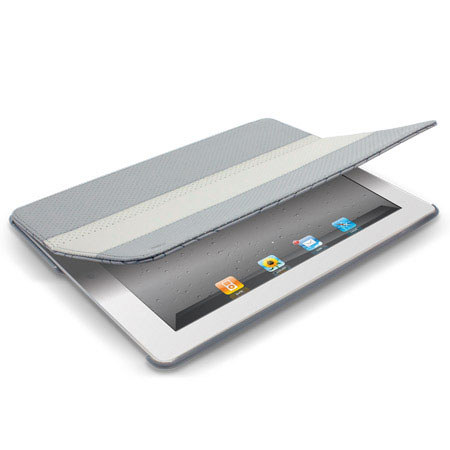 AT&T Leather Folio Golf Case for New iPad and iPad 2, Gray