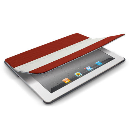 AT&T Leather Folio Golf Case for New iPad and iPad 2, Red