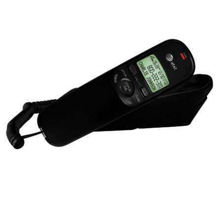 AT&T TR1909 Trimline Corded Phone with Caller ID, Black