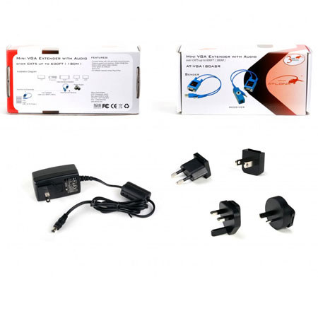 Atlona VGA Extender with Audio Over Cat5 Up to 600ft