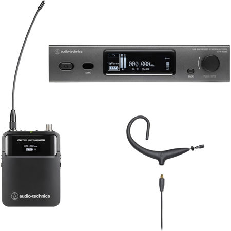 Audio-Technica ATW-3211/893XDE2 3000 Series 4th Gen Wireless System with BP893xcH Short Boom Headworn Microphone, 530-590MHz
