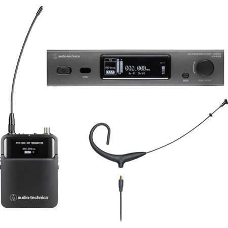 Audio-Technica ATW-3211/893XDE2 3000 Series 4th Gen Wireless System with BP894xcH Rotating Capsule Headworn Microphone, 530-590MHz