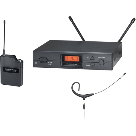 Audio-Technica ATW-2192XCI Omni Headworn Mic System, I: 487.125-506.5MHz, Black