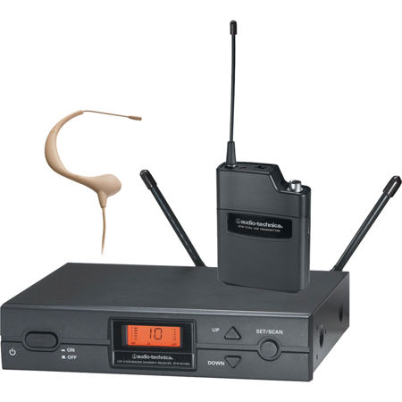 Audio-Technica 2000 Series ATW-2193b Wireless System w/ BP893cW Beige Mic,Band I