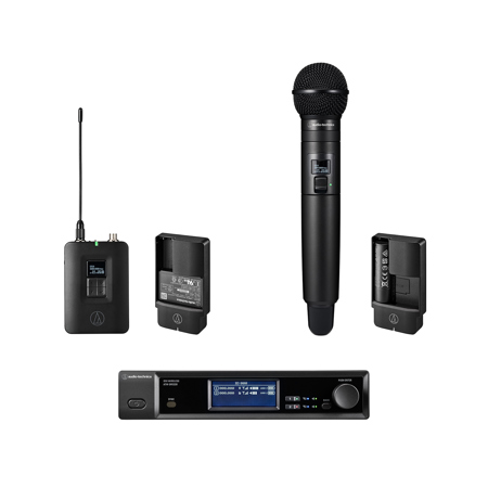 Audio-Technica D50 2-Ch Digital UHF Wireless Handheld Mic System w/Bodypack Tx