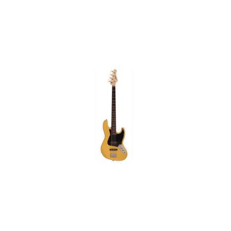 Austin AJB300 Series Double Cutaway Bass Guitar, Butterscotch