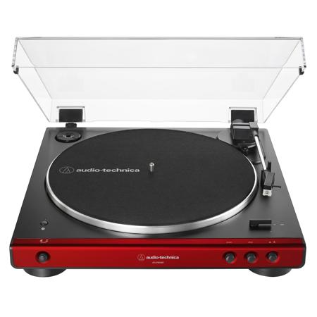 Audio-Technica AT-LP60XBT Fully Automatic Belt-Drive Stereo Turntable, Red