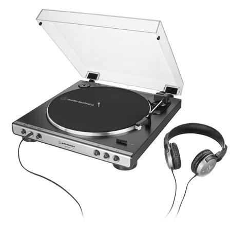 Audio-Technica AT-LP60XHP Fully Automatic Belt-Drive Stereo Turntable,Headphones