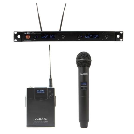 Audix R42 Receiver with H60 OM2 Handheld Transmitter and B60 Bodypack Transmitter, Band A: 522MHz - 554MHz