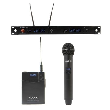 Audix R42 Receiver, OM2 Handheld Transmitter & B60 Bodypack, Band B: 554-586MHz