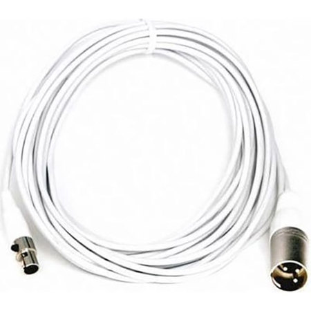 Audix 50' Mini XLR Female to XLR Male Cable for MicroBoom Systems and The Micros Series Microphones, White