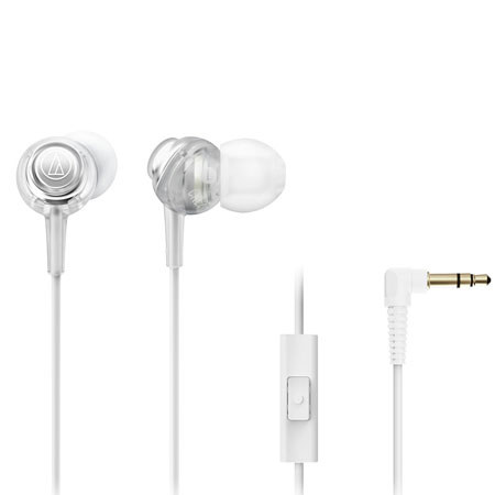 Audio-Technica ATH-CKL202IS Dip In-Ear Communications Headphone, White