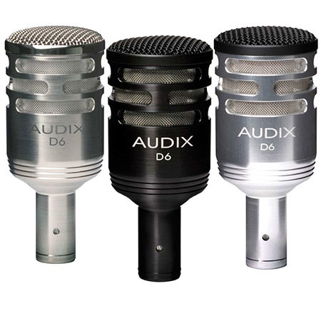Audix D6 Dynamic Cardioid Kick Drum Microphone, Black D6