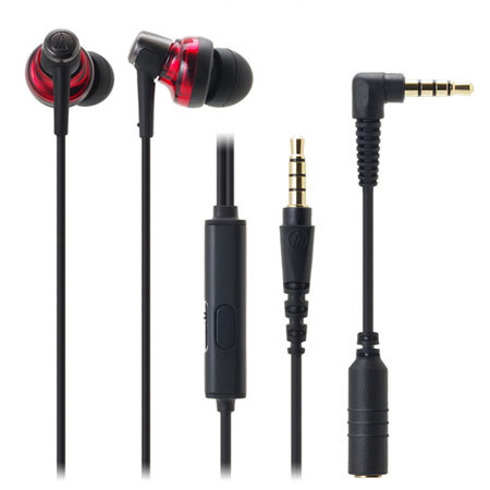 Audio-Technica ATH-CKM500i In-Ear Headphones for Smartphone, Red