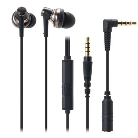 Audio-Technica ATH-CKM500i In-Ear Headphones for Smartphone, Black