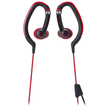 Audio-Technica ATH-CKP200 SonicSport In-Ear Headphones, Red