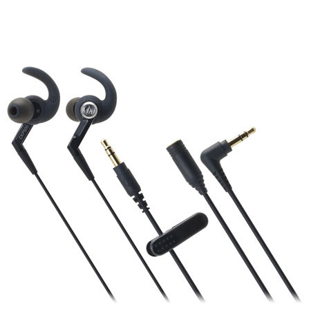 Audio-Technica ATH-CKP500 SonicSport In-Ear Headphones, Black