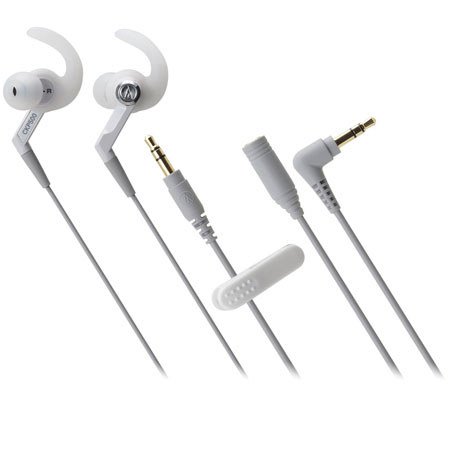 Audio-Technica ATH-CKP500 SonicSport In-Ear Headphones, White
