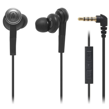 Audio-Technica ATH-CKS55i Solid Bass In-Ear Headphones with Mic
