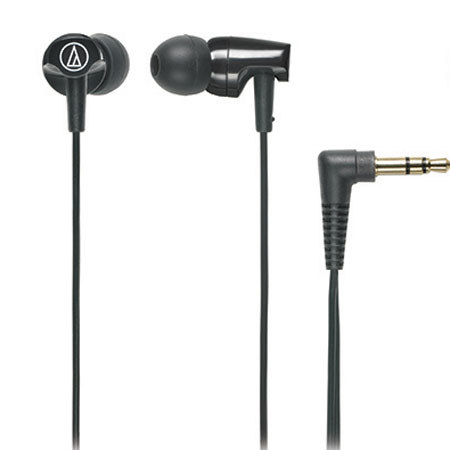 Audio-Technica ATH-CLR100 Clear In-Ear Headphones, Black